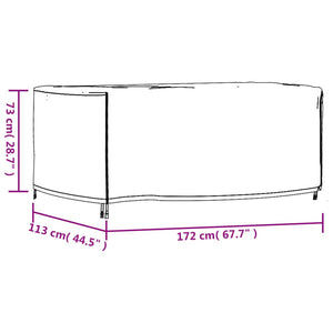 Κάλυμμα Επίπλων Κήπου Αδιάβροχο Μαύρο 172x113x73 εκ. 420D - Pakobazaar