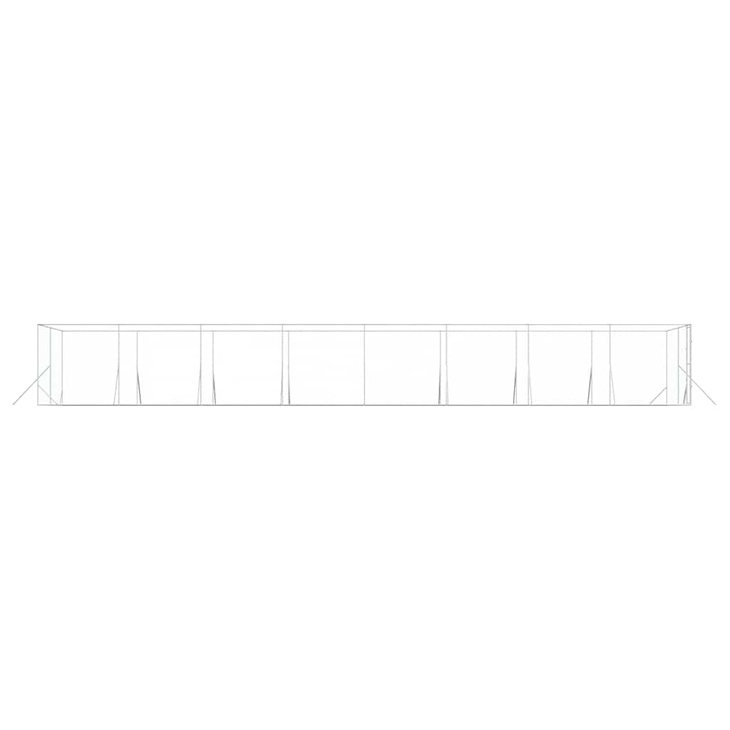 Κλουβί Σκύλου Εξωτερ. Χώρου Ασημί 4x16x2 μ. από Γαλβαν. Ατσάλι