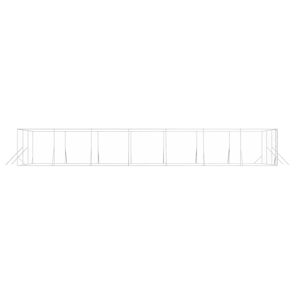 Κλουβί Σκύλου Εξωτερ. Χώρου Ασημί 6x14x2 μ. από Γαλβαν. Ατσάλι