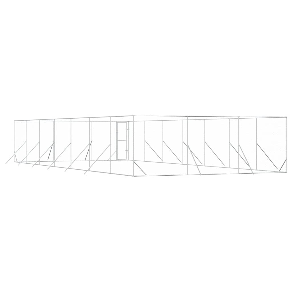 Κλουβί Σκύλου Εξωτερ. Χώρου Ασημί 6x14x2 μ. από Γαλβαν. Ατσάλι