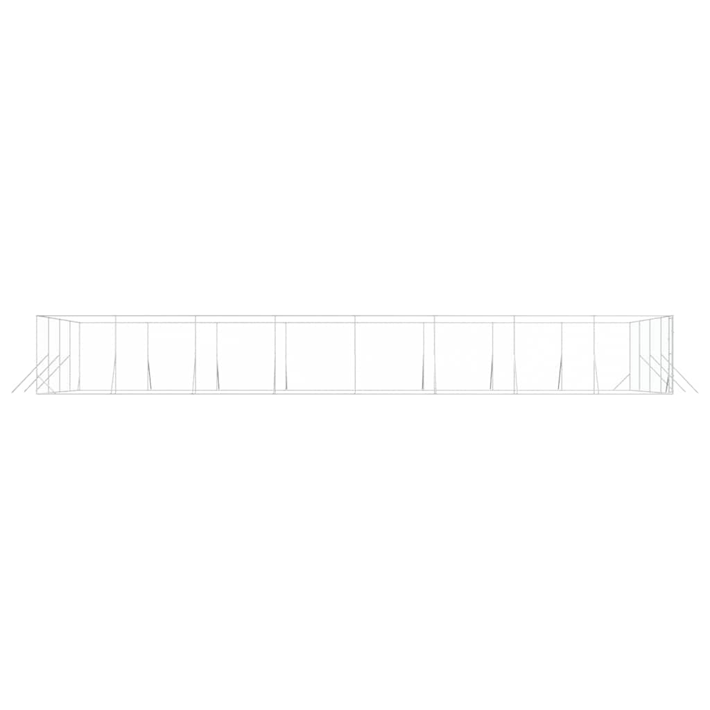 Κλουβί Σκύλου Εξωτερ. Χώρου Ασημί 8x16x2 μ. από Γαλβαν. Ατσάλι