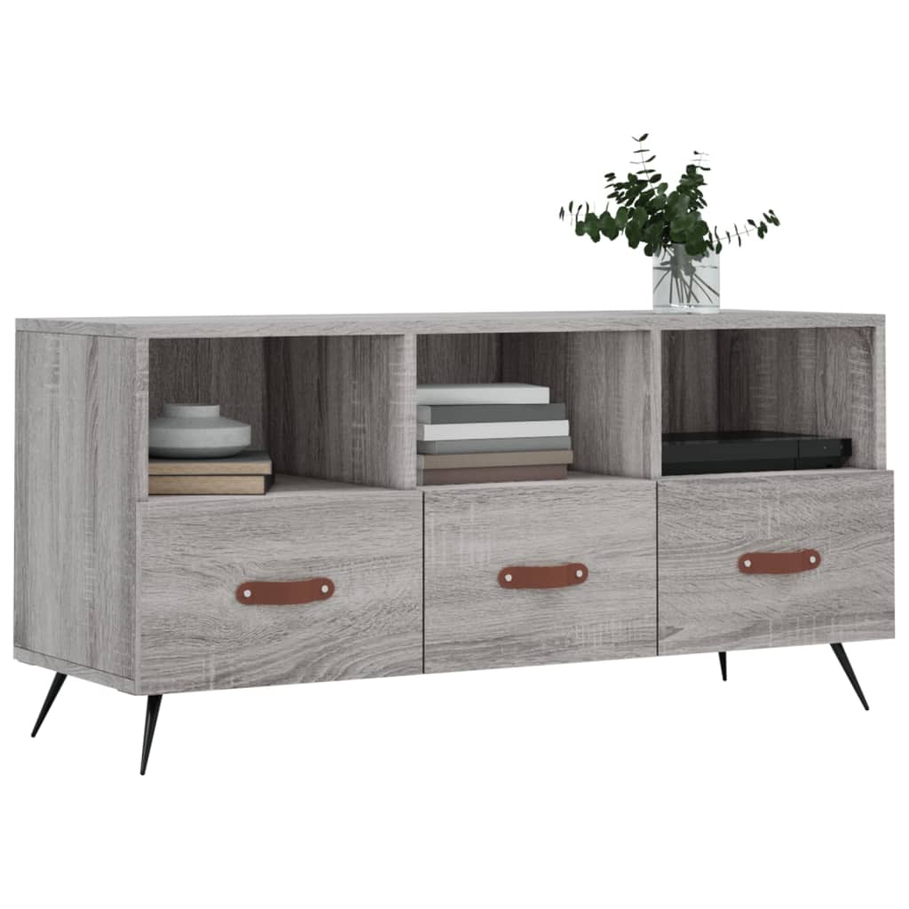 Έπιπλο Τηλεόρασης Γκρι Sonoma 102x36x50 εκ. Επεξεργασμένο Ξύλο