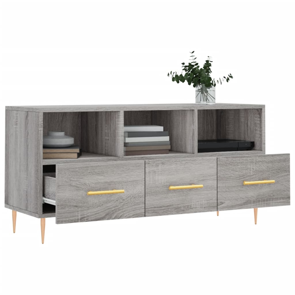Έπιπλο Τηλεόρασης Γκρι Sonoma 102 x 36 x 50 εκ. Επεξεργ. Ξύλο
