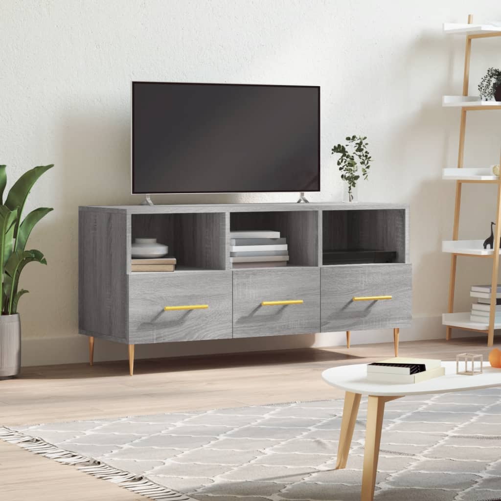 Έπιπλο Τηλεόρασης Γκρι Sonoma 102 x 36 x 50 εκ. Επεξεργ. Ξύλο