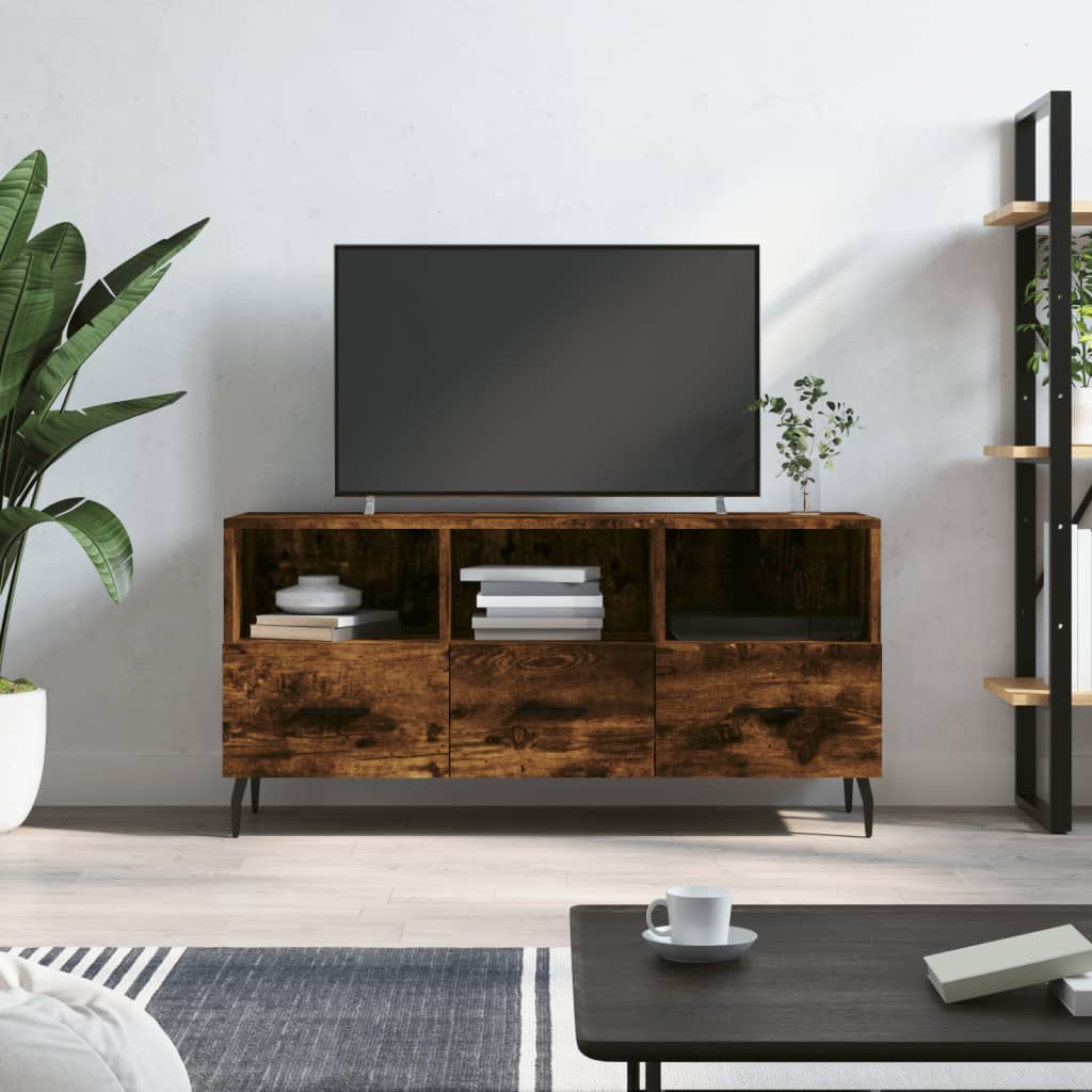 Έπιπλο Τηλεόρασης Καπνιστή Δρυς 102 x 36 x 50 εκ. Επεξεργ. Ξύλο