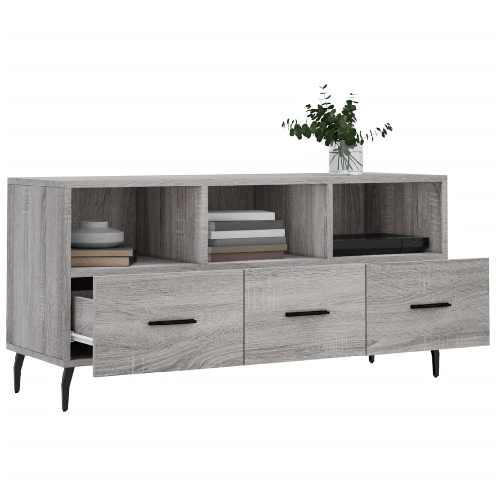 Έπιπλο Τηλεόρασης Γκρι Sonoma 102 x 36 x 50 εκ. Επεξεργ. Ξύλο
