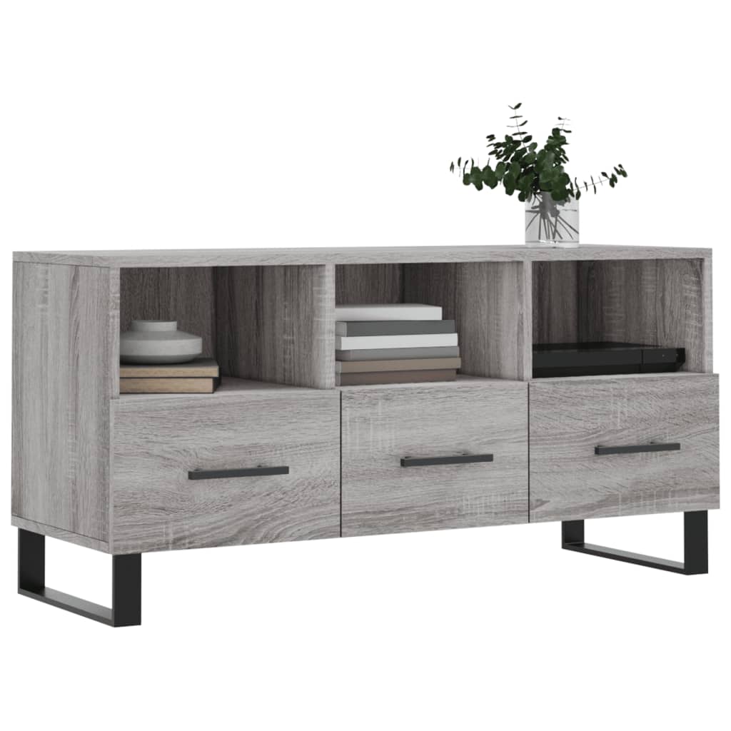 Έπιπλο Τηλεόρασης Γκρι Sonoma 102 x 36 x 50 εκ. Επεξεργ. Ξύλο