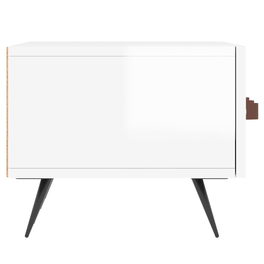 Έπιπλο Τηλεόρασης Γυαλ. Λευκό 150x36x30 εκ. Επεξεργασμένο Ξύλο