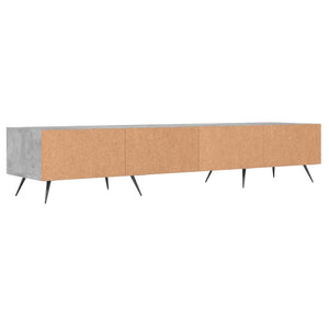 Έπιπλο Τηλεόρασης Γκρι Σκυροδέματος 150x36x30 εκ. Επεξ. Ξύλο