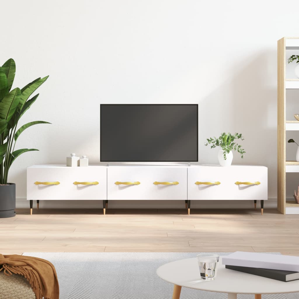 Έπιπλο Τηλεόρασης Λευκό 150 x 36 x 30 εκ. Επεξεργασμένο Ξύλο