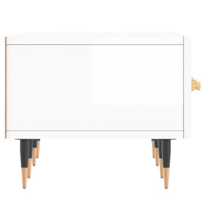 Έπιπλο Τηλεόρασης Γυαλ. Λευκό 150x36x30 εκ. Επεξεργασμένο Ξύλο