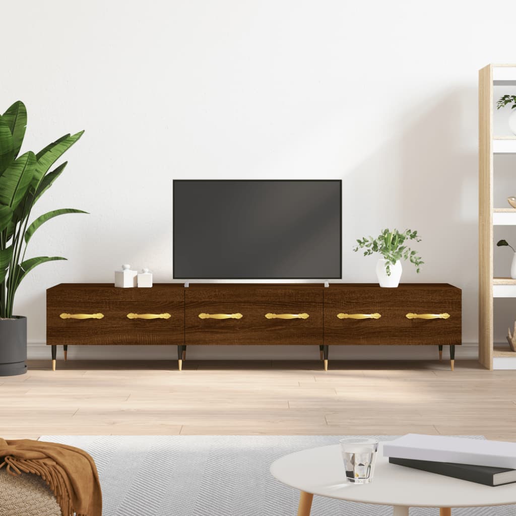 Έπιπλο Τηλεόρασης Καφέ Δρυς 150x36x30 εκ. Επεξ. Ξύλο - Pakobazaar