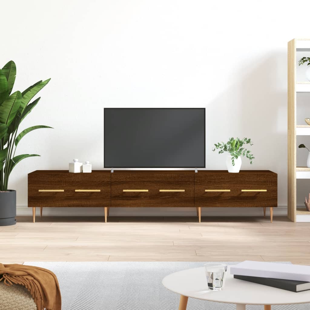 Έπιπλο Τηλεόρασης Καφέ Δρυς 150x36x30 εκ. Επεξ. Ξύλο