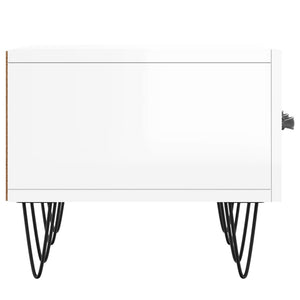 Έπιπλο Τηλεόρασης Γυαλ. Λευκό 150x36x30 εκ. Επεξεργασμένο Ξύλο