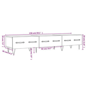 Έπιπλο Τηλεόρασης Sonoma Δρυς 150x36x30 εκ. Επεξεργασμένο Ξύλο