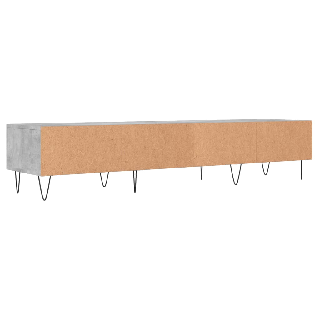 Έπιπλο Τηλεόρασης Γκρι Σκυροδέματος 150x36x30 εκ. Επεξ. Ξύλο