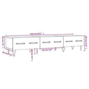 Έπιπλο Τηλεόρασης Καπνιστή Δρυς 150x36x30 εκ. Επεξ. Ξύλο - Pakobazaar