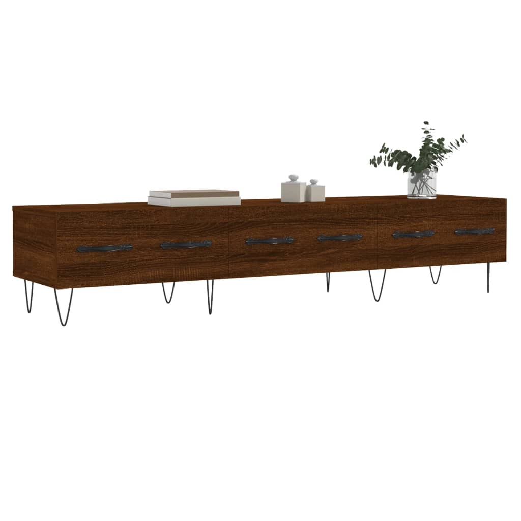 Έπιπλο Τηλεόρασης Καφέ Δρυς 150x36x30 εκ. Επεξ. Ξύλο