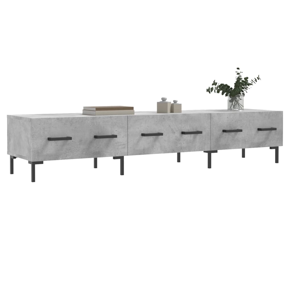 Έπιπλο Τηλεόρασης Γκρι Σκυροδέματος 150x36x30 εκ. Επεξ. Ξύλο