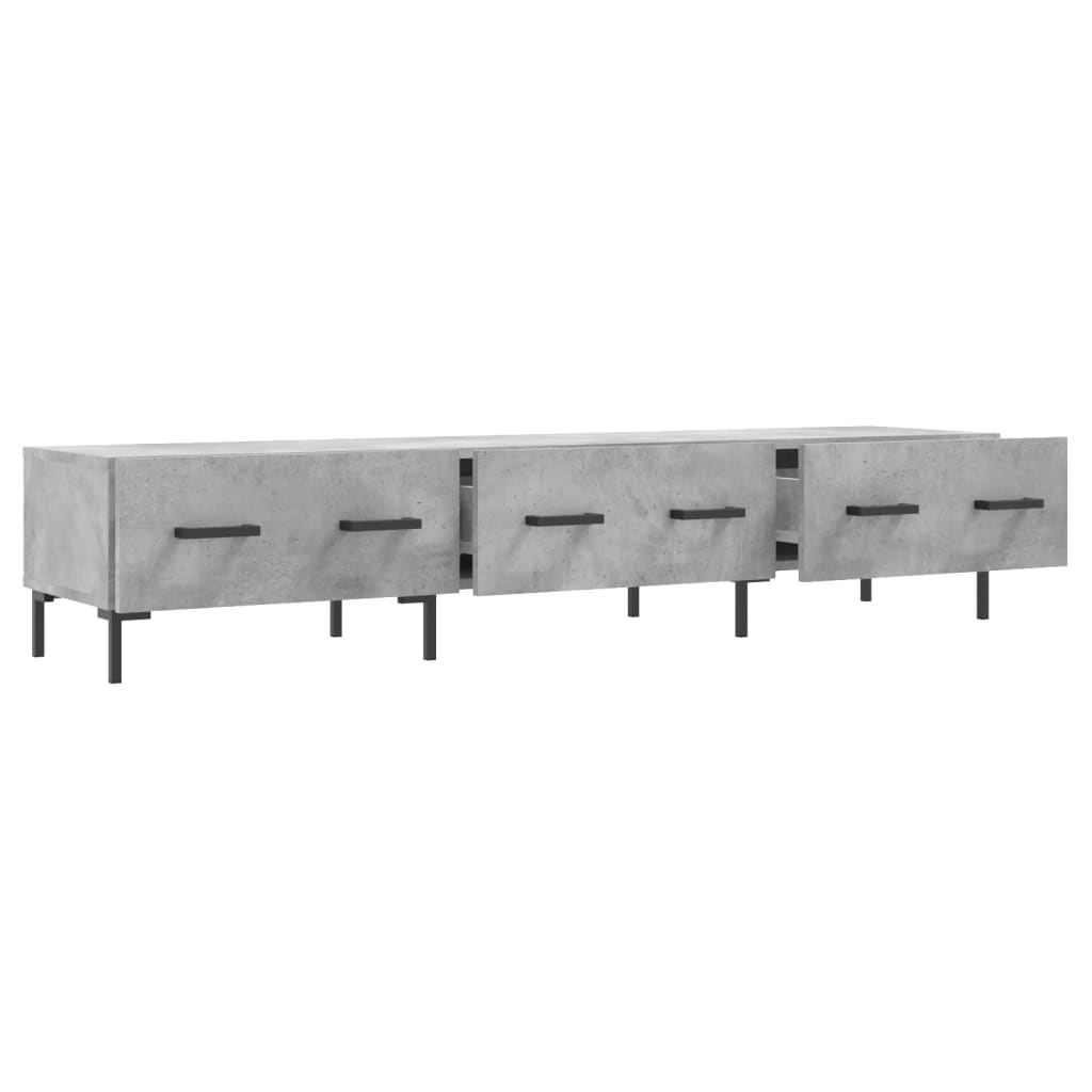 Έπιπλο Τηλεόρασης Γκρι Σκυροδέματος 150x36x30 εκ. Επεξ. Ξύλο