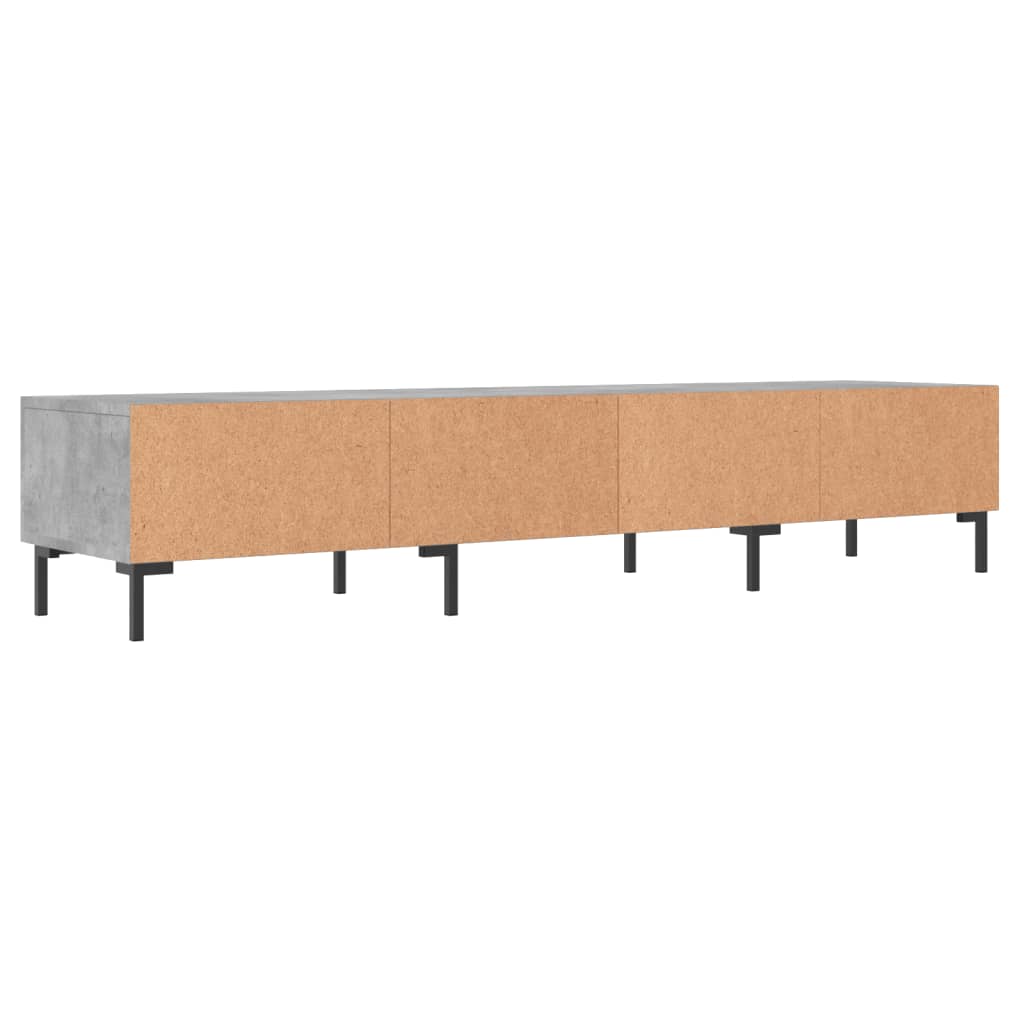 Έπιπλο Τηλεόρασης Γκρι Σκυροδέματος 150x36x30 εκ. Επεξ. Ξύλο