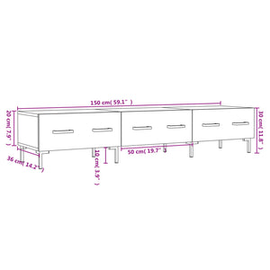 Έπιπλο Τηλεόρασης Καπνιστή Δρυς 150x36x30 εκ. Επεξ. Ξύλο - Pakobazaar