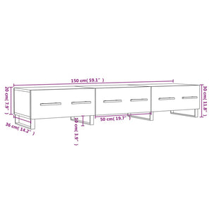 Έπιπλο Τηλεόρασης Sonoma Δρυς 150x36x30 εκ. Επεξεργασμένο Ξύλο