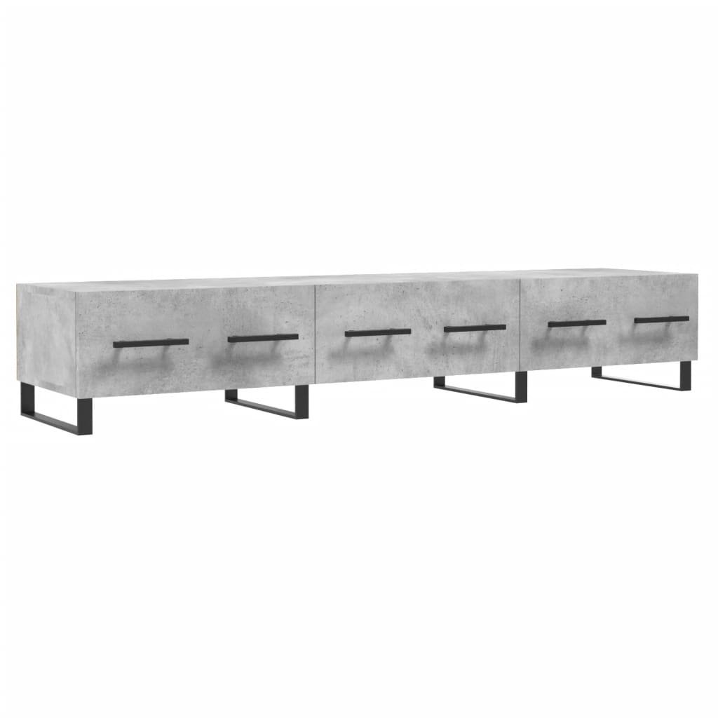 Έπιπλο Τηλεόρασης Γκρι Σκυροδέματος 150x36x30 εκ. Επεξ. Ξύλο