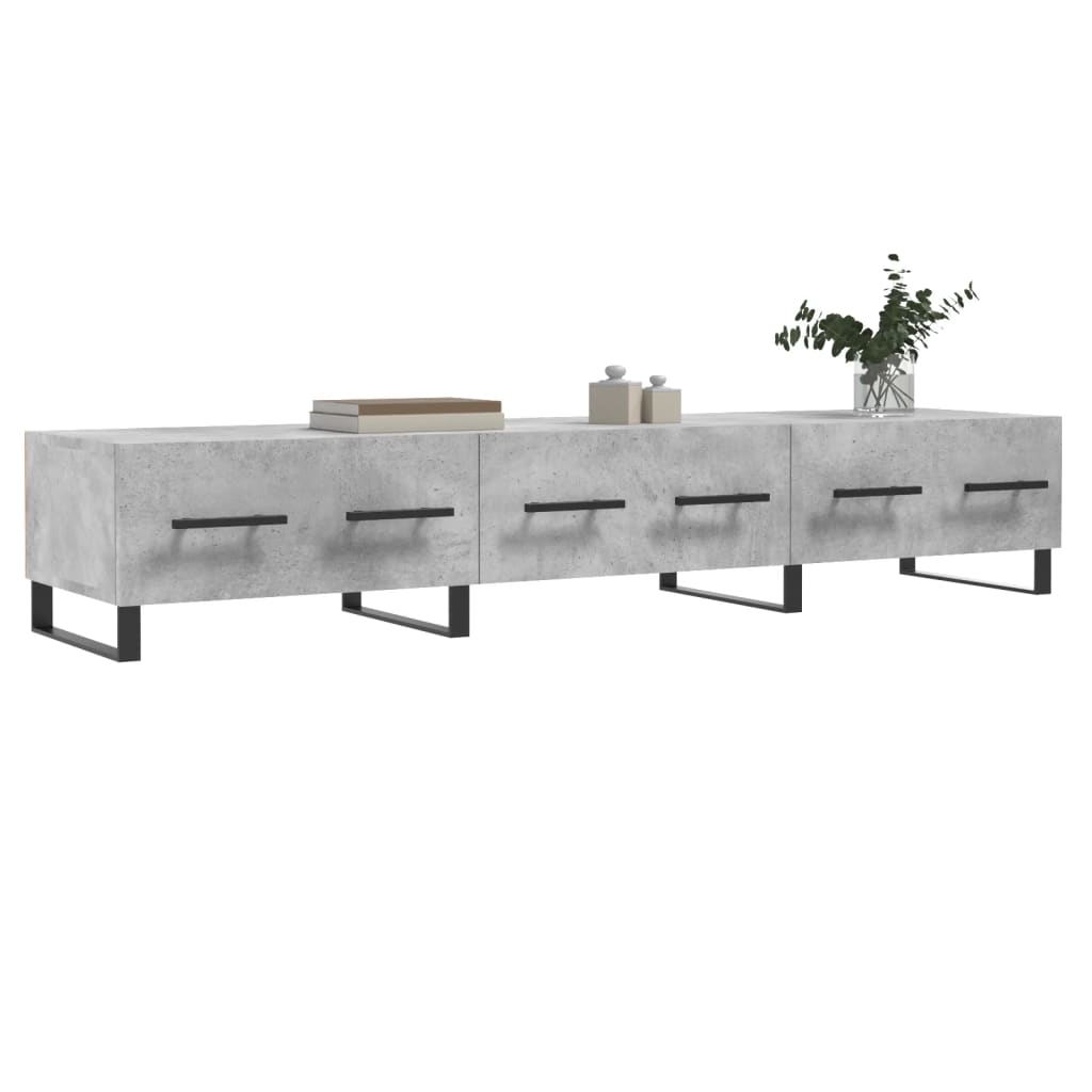 Έπιπλο Τηλεόρασης Γκρι Σκυροδέματος 150x36x30 εκ. Επεξ. Ξύλο