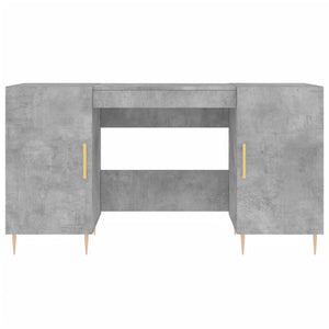 Γραφείο Γκρι Σκυροδέματος 140 x 50 x 75 εκ. από Επεξεργ. Ξύλο