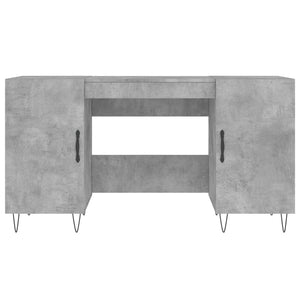 Γραφείο Γκρι Σκυροδέματος 140 x 50 x 75 εκ. από Επεξεργ. Ξύλο