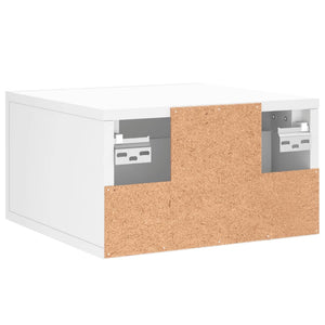 Κομοδίνο Επιτοίχιο Λευκά 35 x 35 x 20 εκ. - Pakobazaar