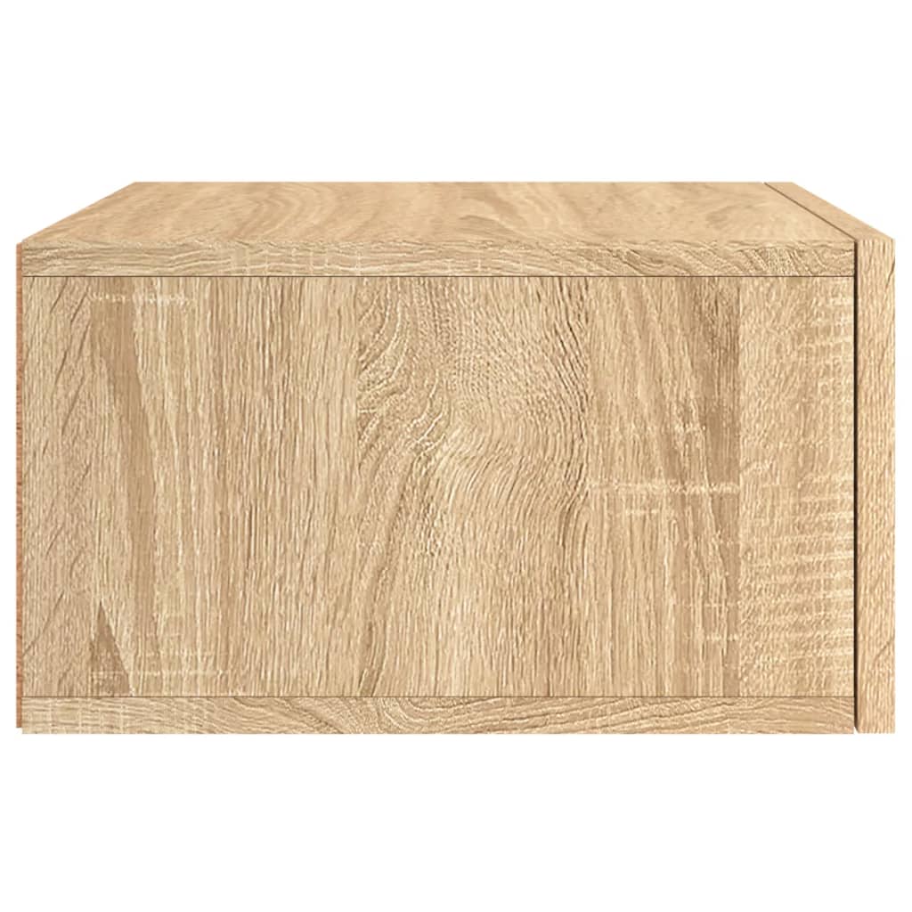 Κομοδίνα Επιτοίχια 2 τεμ. Sonoma Δρυς 35 x 35 x 20 εκ.