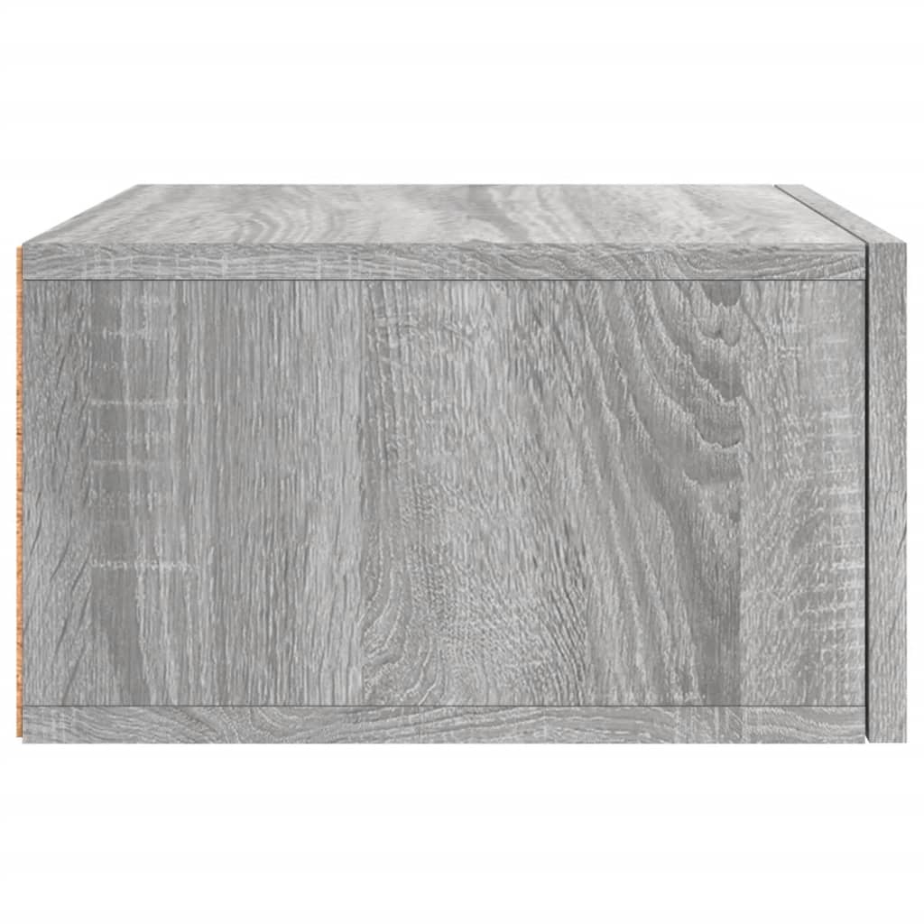 Κομοδίνα Επιτοίχια Γκρι Sonoma 35 x 35 x 20 εκ.