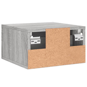 Κομοδίνα Επιτοίχια Γκρι Sonoma 35 x 35 x 20 εκ.