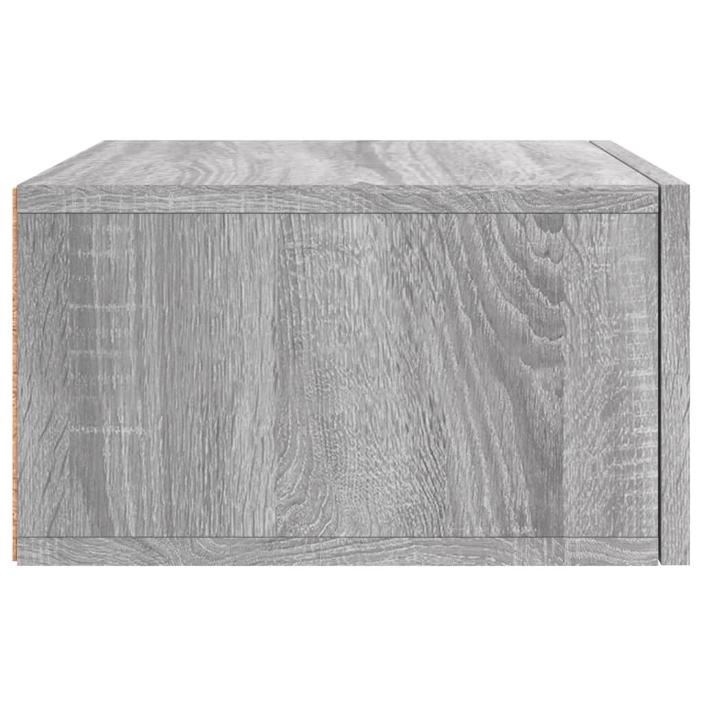 Κομοδίνα Επιτοίχια 2 τεμ. Γκρι Sonoma 35 x 35 x 20 εκ.