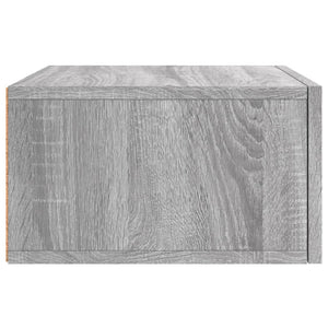 Κομοδίνα Επιτοίχια 2 τεμ. Γκρι Sonoma 35 x 35 x 20 εκ.