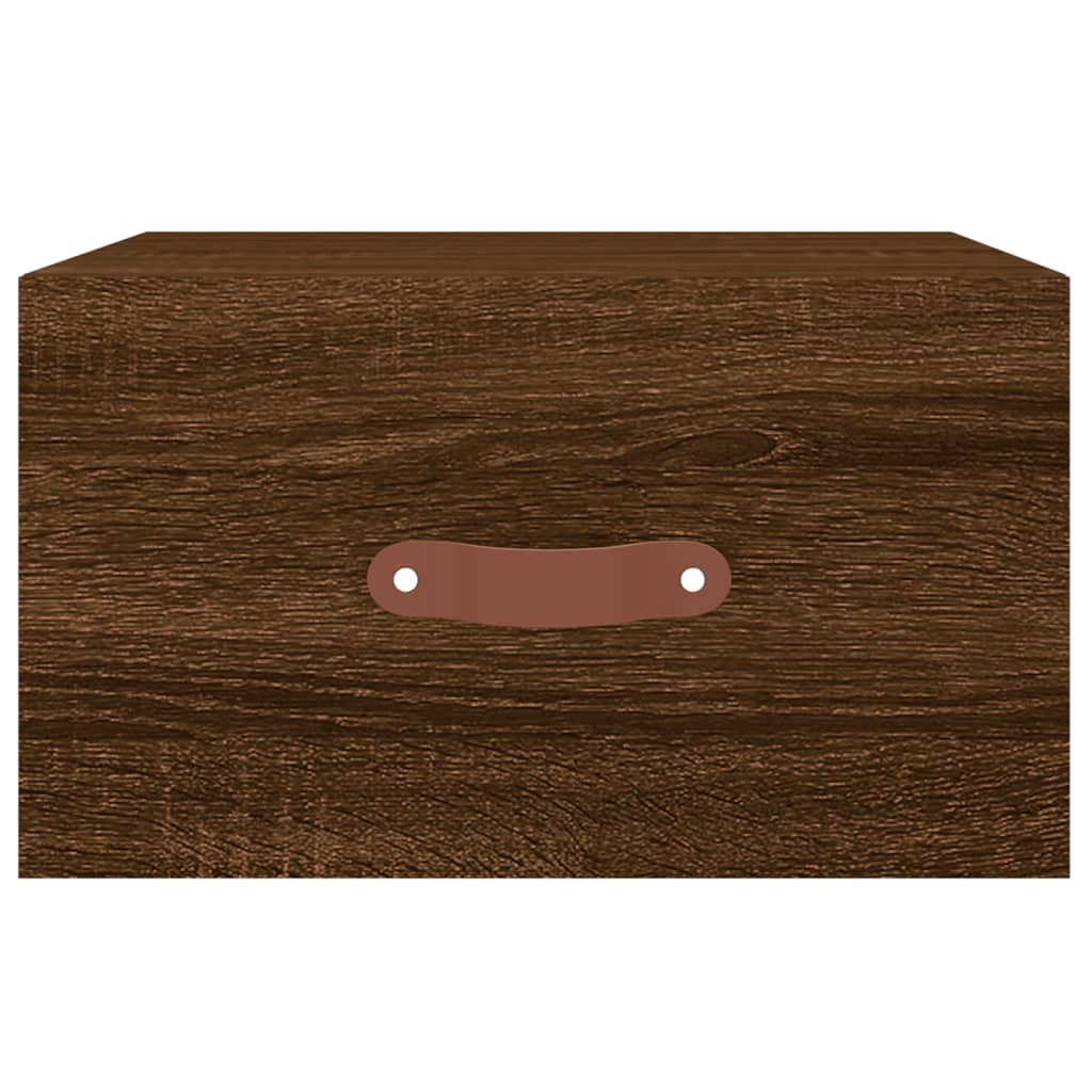 Κομοδίνο Επιτοίχιο Καφέ Δρυς 35 x 35 x 20 εκ.