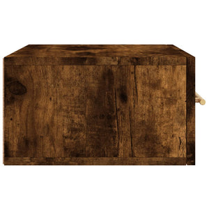 Κομοδίνο Επιτοίχιο Καπνιστή Δρυς 35 x 35 x 20 εκ.