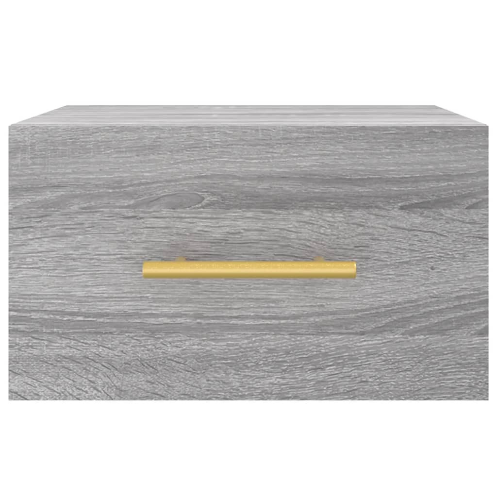 Κομοδίνα Επιτοίχια Γκρι Sonoma 35 x 35 x 20 εκ.