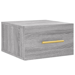 Κομοδίνα Επιτοίχια 2 τεμ. Γκρι Sonoma 35 x 35 x 20 εκ.
