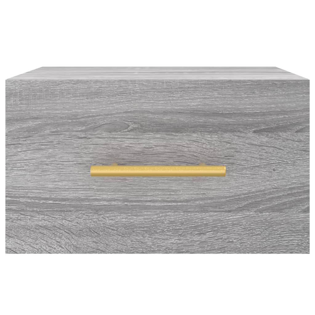 Κομοδίνα Επιτοίχια 2 τεμ. Γκρι Sonoma 35 x 35 x 20 εκ.