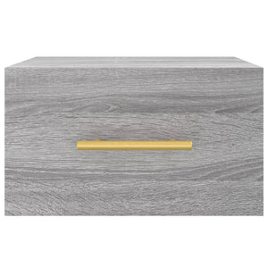 Κομοδίνα Επιτοίχια 2 τεμ. Γκρι Sonoma 35 x 35 x 20 εκ.