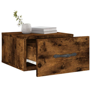 Κομοδίνο Επιτοίχιο Καπνιστή Δρυς 35 x 35 x 20 εκ. - Pakobazaar
