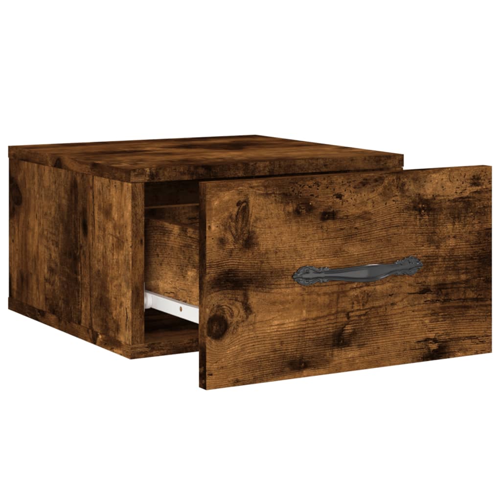 Κομοδίνο Επιτοίχιο Καπνιστή Δρυς 35 x 35 x 20 εκ. - Pakobazaar