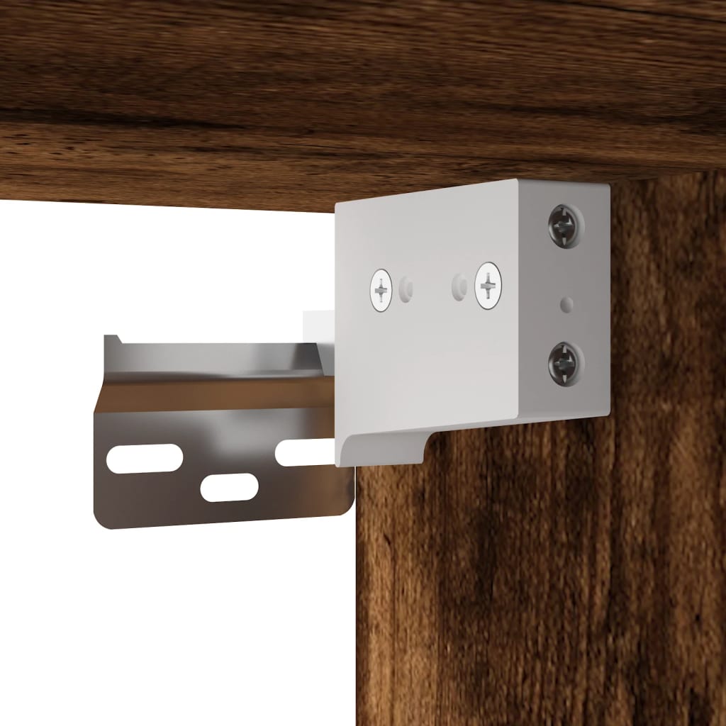 Κομοδίνο Επιτοίχιο Καπνιστή Δρυς 35 x 35 x 20 εκ. - Pakobazaar