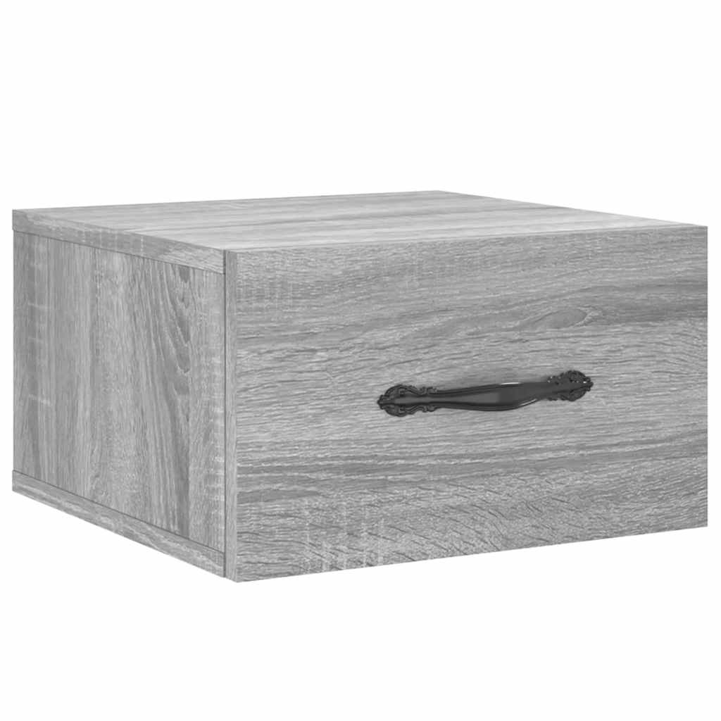 Κομοδίνα Επιτοίχια Γκρι Sonoma 35 x 35 x 20 εκ.