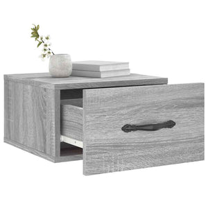 Κομοδίνα Επιτοίχια Γκρι Sonoma 35 x 35 x 20 εκ.