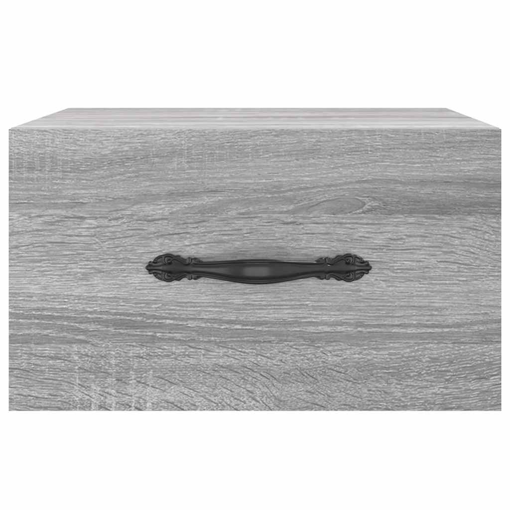 Κομοδίνα Επιτοίχια Γκρι Sonoma 35 x 35 x 20 εκ.
