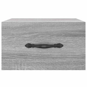 Κομοδίνα Επιτοίχια Γκρι Sonoma 35 x 35 x 20 εκ.